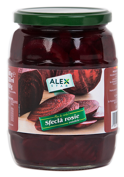 Alex Star Sfeclă roșie rondele 720 ml 700 g