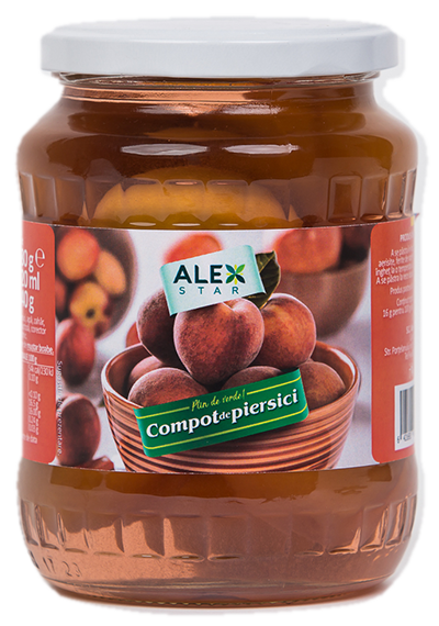 Alex Star Compot de piersici 720 ml 680 g